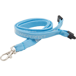 10mm Tubular polyester lanyard (light blue)- mck promotions