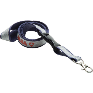 15mm glitter lanyard (dark blue)- mck promotions