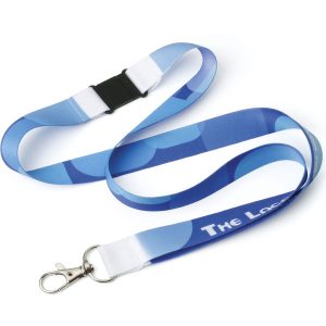 20mm Far East Dye Sublimation Printed lanyard (blue)- mck promotions