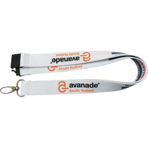 25mm premium lanyards (white)- mck promotions