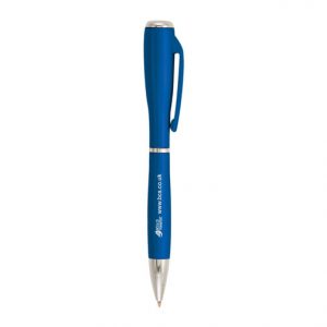 J Brown Ballpen With Light (blue)- mck promotions