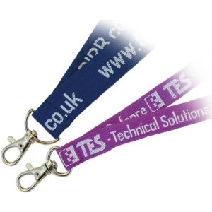 Woven lanyard (blue, purple)- mck promotions