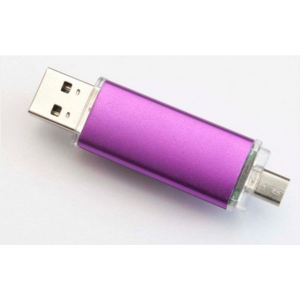 Metallic dual plug flash drive for smartphone & tablet- mck promotions