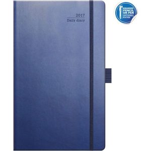 ivory medium daily international diary matra (navy)- mck promotions