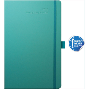 ivory medium weekly diary matra (turquoise)- mck promotions