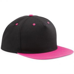 5-panel contrast snapback (black,pink)- mck promotions