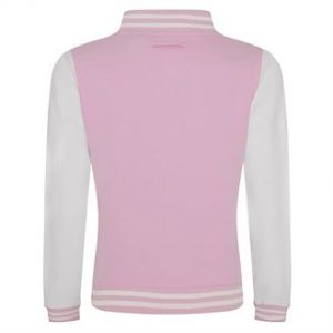 Girlie varsity jacket (baby pink)- mck promotions