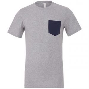 Unisex Jersey short sleeve pocket t-shirt (GREY)- mck promotions