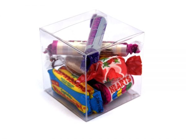 Retro / Sweet Bags Mesh or Transparent bags filled with Retro Sweets Chocolate foil coins Printed tag on outside & closed with ribbon. *You select the contents to work on your budget