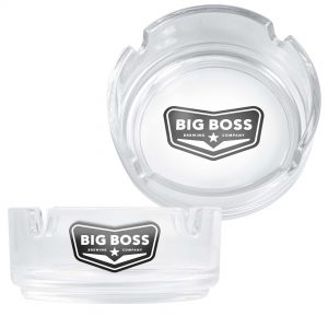 Clear Glass Ashtray (3.5inches 85mm Diam.)- MCK Promotions