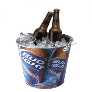 Full Colour Galvanised Stainless Steel Beer Bucket (5 Litre)- MCK Promotions