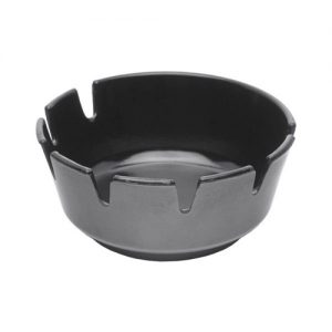 Melamine Deep Ashtray Black 100mm dia- MCK Promotions