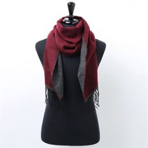 Two-tone scarf (wine)- MCK Promotions