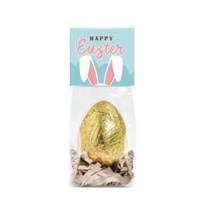 EASTER 2019 GOLD FOIL EGG in Cube Block Bottom Eco Bag- MCK Promotions