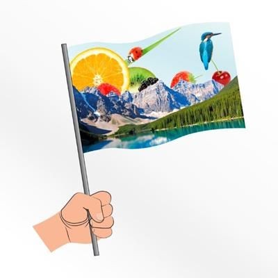 SMALL STADIUM PAPER HAND WAVING FLAG- MCK PROMOTIONS